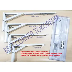 Terbaik Siku Rak Lipat 12inch 30cm Per Pasang Folding Bracket Terimakasih