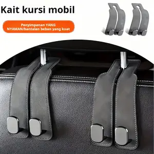 Multifungsi tersembunyi kursi mobil belakang hook, kursi mobil belakang tersembunyi hook desain, bahan paduan tahan lama, tas penyimpanan multifungsi, cocok untuk sebagian besar model mobil