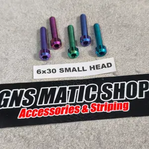 Baut Probolt TitaniumM6X30 Small Head Drat10 Panjang3CM / baut titaniumM6X30  smallhead drat10 Panjang3CM