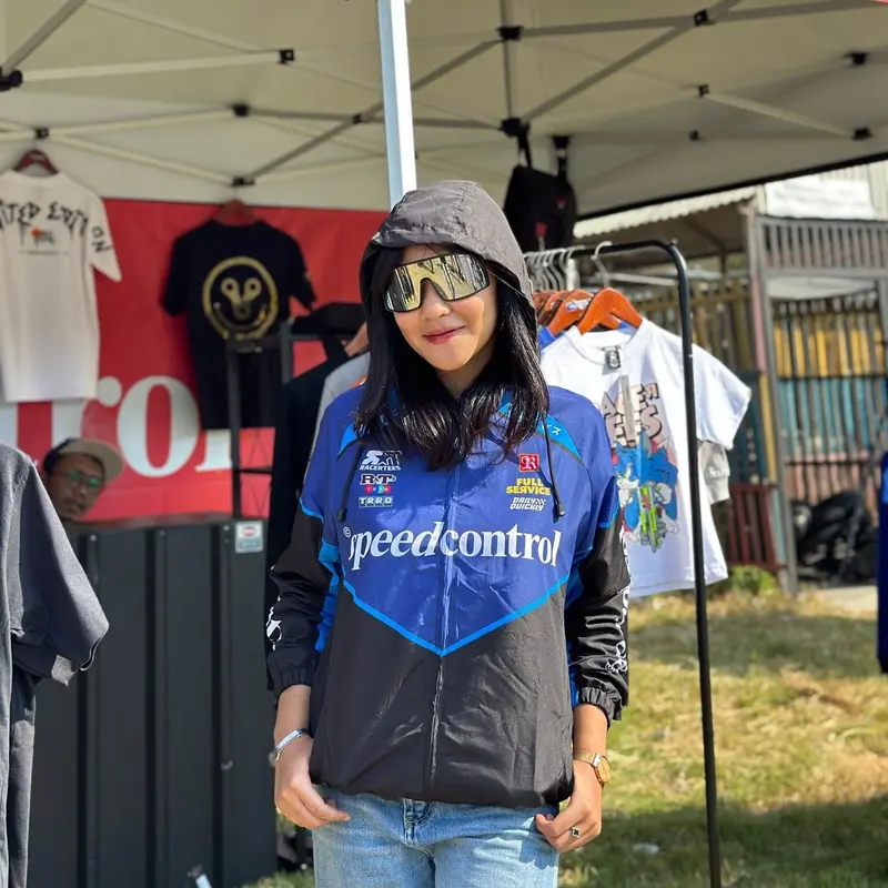 Jaket Motor Windbreaker RACERTEES Speedcontrol Biru - RJ.419 0