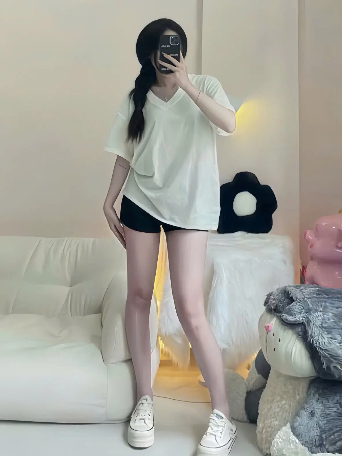 ÁO THUN COTTON GIẤY CỔ TIM - NHIỀU MÀU- FORM RỘNG