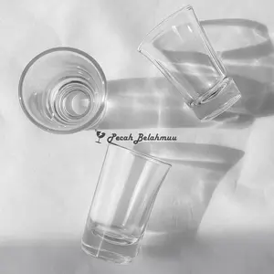 PROMO 1 SET ISI 6 Pcs | Gelas Sloki Mini Kaca Bening 30ml | Shot Glass | Sloki Kaca