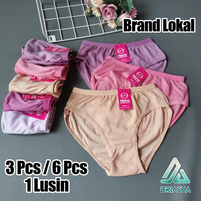 Celana Dalam Wanita Murah Berkualitas Isi 3 Pcs 6 Pcs Dan 1 Lusin Brand Lokal Hana Nyaman 1