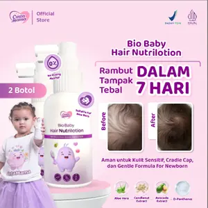 Cinta Mama Bio Baby Hair Nutrilotion 2 Botol Bayi & Anak - Penumbuh & Penebal Rambut Dalam 7 Hari - Cocok Untuk Kulit Sensitif - Bayi 0 Bulan s/d Dewasa - Wangi Seharian 60ml