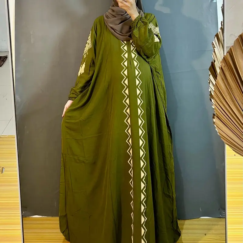 Kaftan Maimunah Terbaru Rayon Jumbo Adem Nyaman Tebal Busui Gamis Cantik Wanita Muslim Mewah Elegan Murah Dress Remaja Dewasa Syari Motif Panjang Kondangan Lebaran Formal Hitam 4