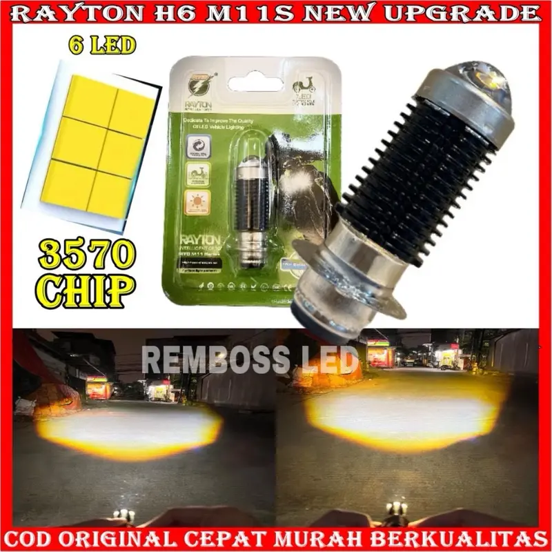 ￼ORIGINAL RTD RAYTON LAMPU UTAMA H6 LASER M11S UPGRADE NEW EDITION LEBIH TERANG H6 LASER 2 WARNA GARANSI 0