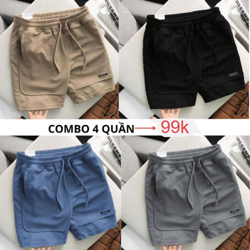 GIÁ SỈ XẢ KHO Combo 2-3-4 Quần Short Nam chất vải poly tổ ong LOẠI 1 , túi khóa kéo,lưng chun , quần đũi nam nhiều màu dễ mặc Menswearr