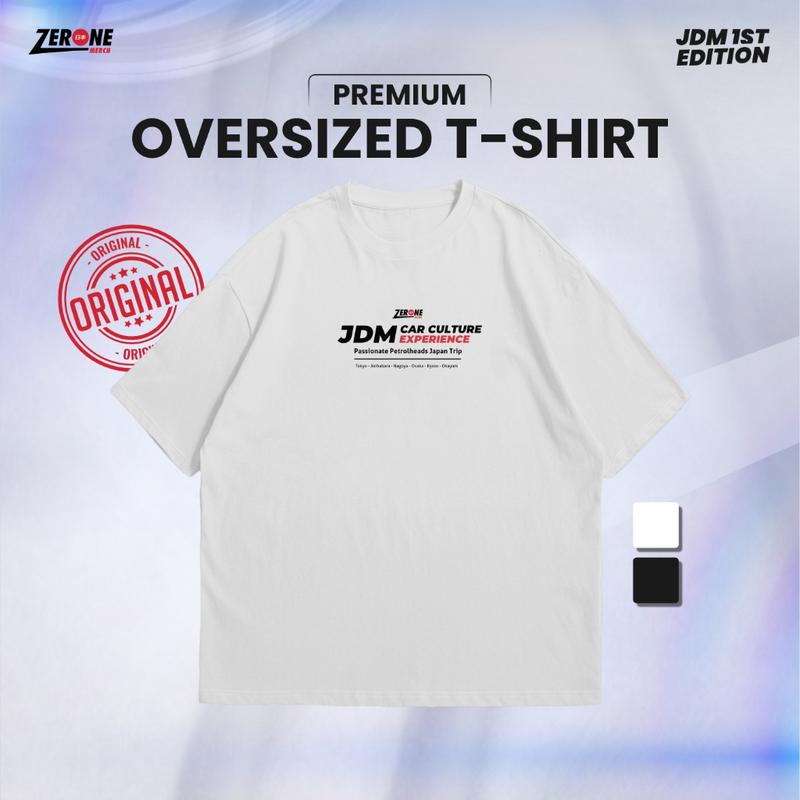 Product Introduction of Zerone T-Shirt JDM 1st Edition Putih Oversize Kaos Oblong Distro Lembut Baju Atasan Pendek Polos Pria Wanita Katun Combed Dewasa Surfing Sablon Cowok 2