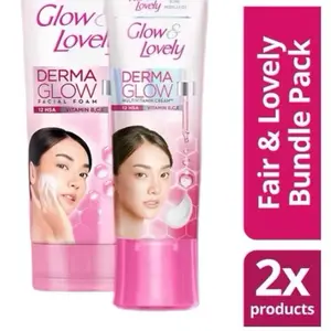 PAKET HEMAT-Glow & Lovely Derma Glow Multivitamin Facial Foam 100gr +Multivitamin Cream 46gr