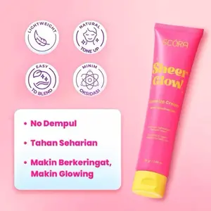 [FREE GIFT] SCORA Sheer Glow Tone Up Cream 30 Gr/scora toneup