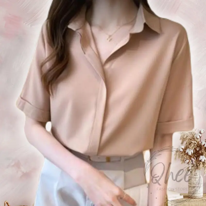 Atasan Kemeja Lengan Pendek Wanita Formal dan Non Formal - Baju Cewek 5