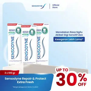 Sensodyne Toothpaste Pasta Gigi Repair & Protect Advanced Care Extra Fresh 3x100gr - TRIPLEPACK