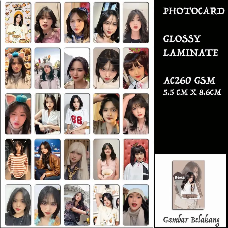 [ADEL] photocard jkt48 versi oshi 1 set isi 25 foto gambar 2 sisi free inner sleeve dan pc random 2