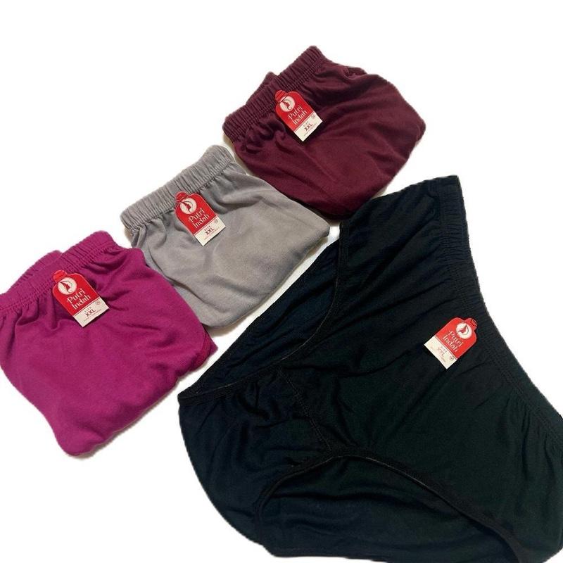 Celana dalam wanita isi 3 | Super lembut CD polos | size M L XL XXL - CD remaja polos