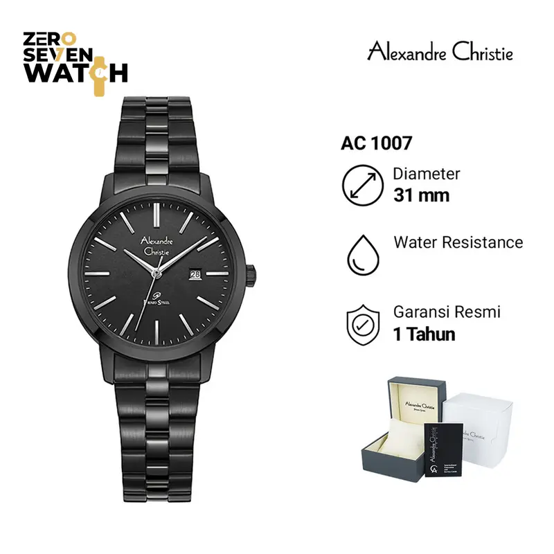 Jam Tangan Wanita Alexandre Christie AC 1007 Stainless Original Garansi Resmi 1 Tahun quartz watches 2