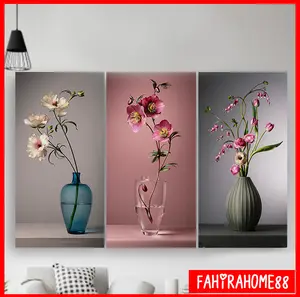 Hiasan Dinding Ruang Tamu 3D Hiasan Bunga Hiasan Kamar Hiasan Poster Kayu