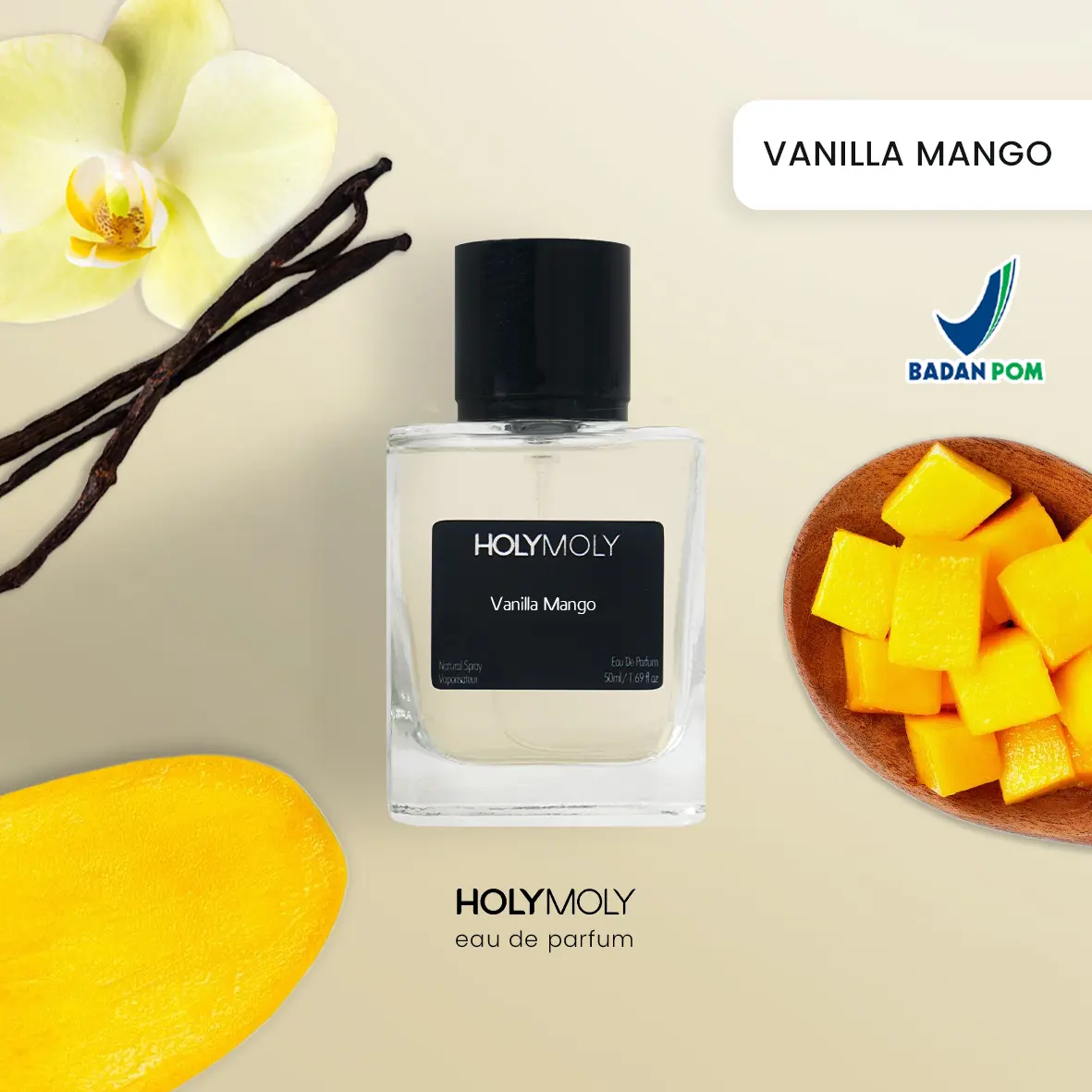 Holymoly Parfum VANILLA MANGO - Parfum Vanilla Mango EDP UNISEX Perfume Pria