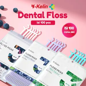 Benang Gigi Floss Picks Y-Kelin Untuk Pembersihan Gusi dan Mencabut Kotoran dengan Desain Ergonomis dan Anti Selip Mulut tusuk gigi air