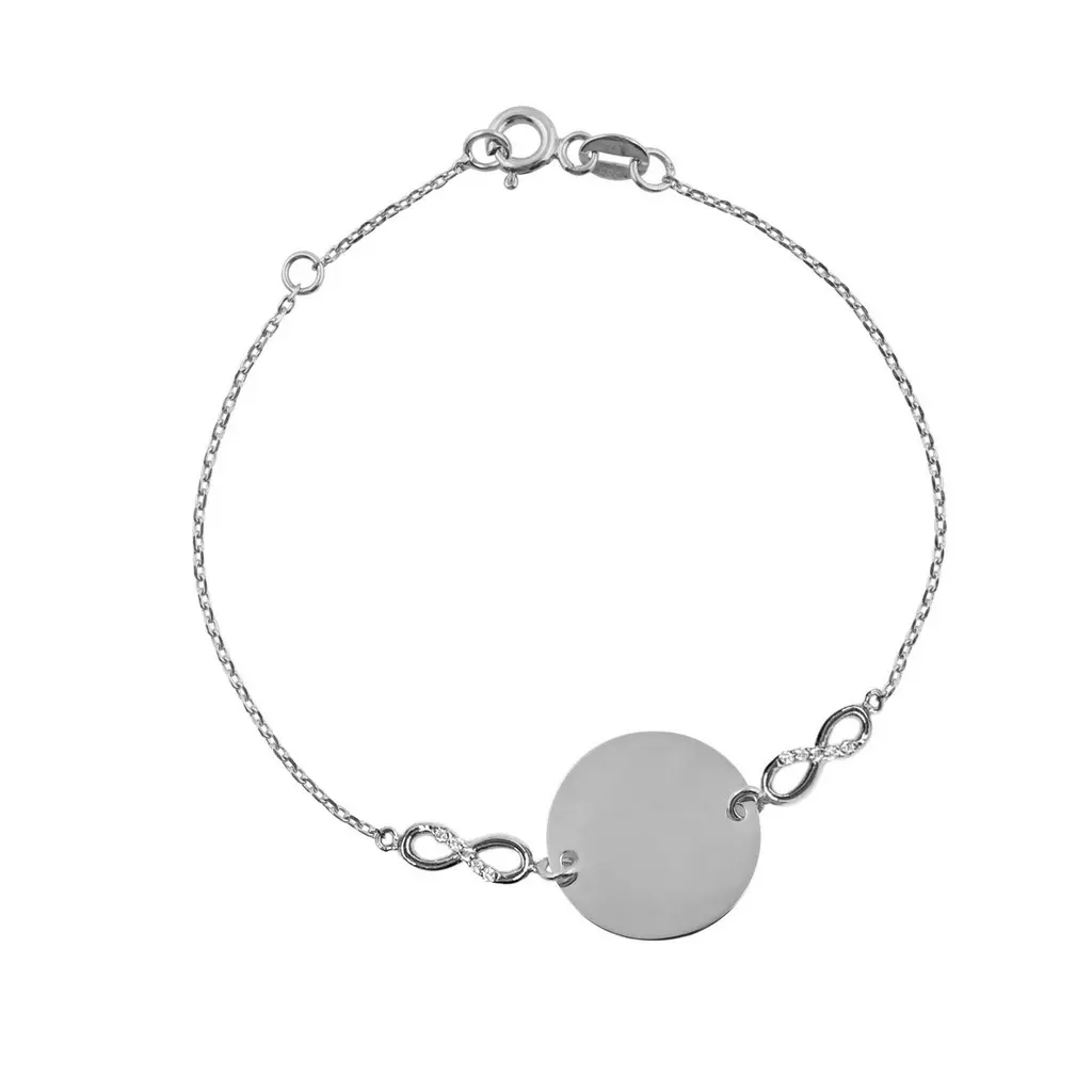 Michael Trio Love Imprint Mini Infinity Diamond Bracelet in 14K White Gold