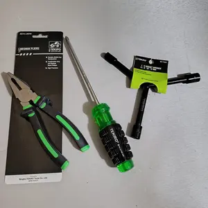 Paket Perkakas hemat 3 Set Tekiro / Tang Kombinasi 7 Inch Multifungsi + Obeng Magnet Gagang Karet Plus + PH2x150 mm + Kunci Sok Y Tekiro 8-10-12 mm