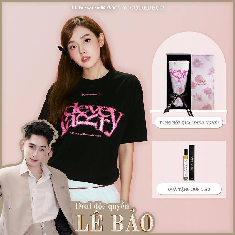 [20.10 HỘP ĐIỆU NGHỆ] Áo thun IDeverRAY unisex nam nữ cao cấp thời trang chính hãng - Hộp Quà Tặng 20/10 [IN LOVE - Yêu] form oversize chất liệu vải cotton 260gsm