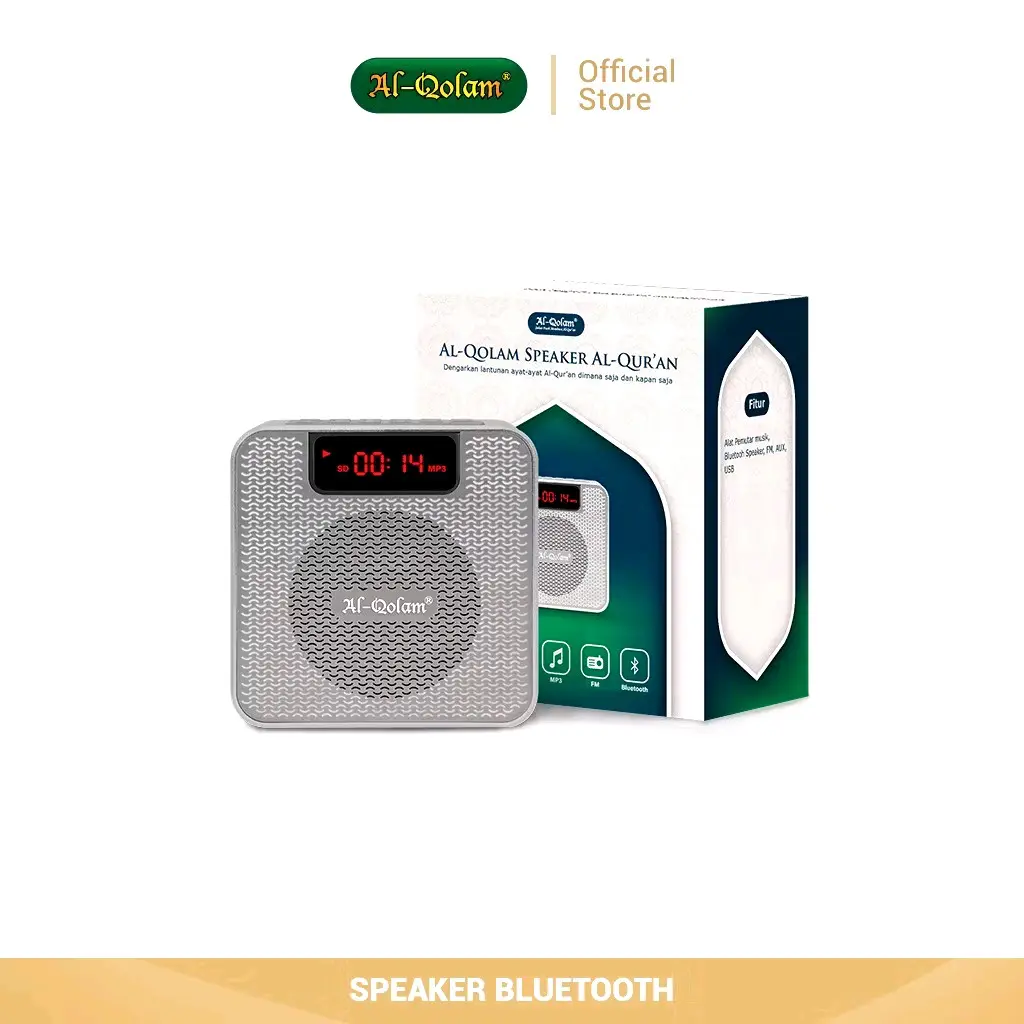 Speaker Murottal Qur'an Al Qolam Original Bergaransi Resmi Speker Bluetooth Suara Jernih Spiker Hafalan