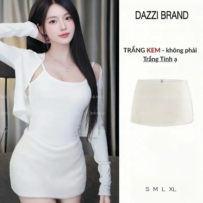 [CÓ KHOÁ KÉO PHÍA SAU] Chân váy nữ vải Lông Thỏ phong cách Y2K, Chân váy nữ chữ A có lót trong dáng ngắn DAZZI V03 | BigBuy360 - bigbuy360.vn