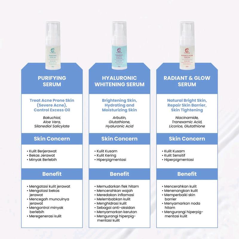 Serum Can Beauty/ Purifying/Radiant Glow/Peeling/CollaVit C/Acne Spot Lotion 1