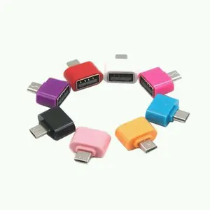 OTG Adapter Warna Warni On the Go Converter Micro USB Male ke USB Female