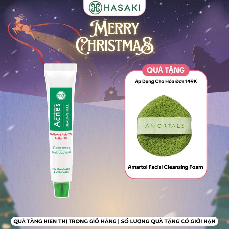   HÓA ĐƠN 149K TẶNG BÔNG MÚT  Gel Hỗ Trợ Giảm Mụn Đầu Trắng Và Đầu Đen Acnes 18g Sealing Jell | HASAKI BEAUTY 