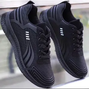 Sepatu Sneakers Anak Sekolah Hitam  F04 BEST Kasual Terbaru