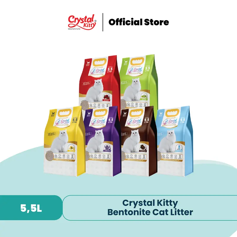 Crystal Kitty Pasir Kucing Bentonite Cat 5.5 Litter - Pasir Kucing Berkualitas Tinggi 0