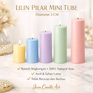 LILIN PILAR MINI TUBE DIAMETER 3 CM DEKORASI & PENERANGAN Candle