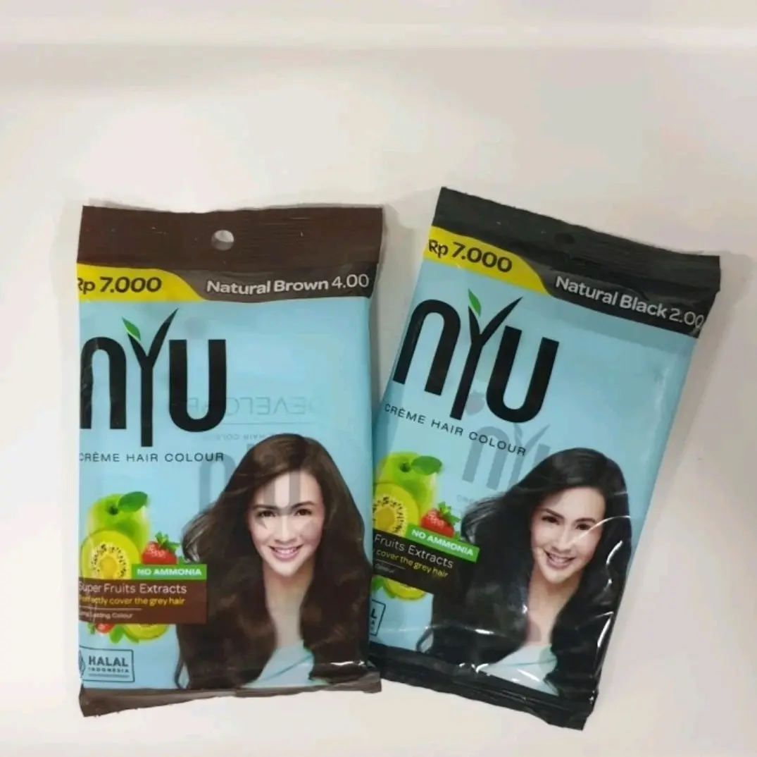 Nyu Creme Cat Rambut Warna Sachet - Nyaman dan Mudah Pewarna