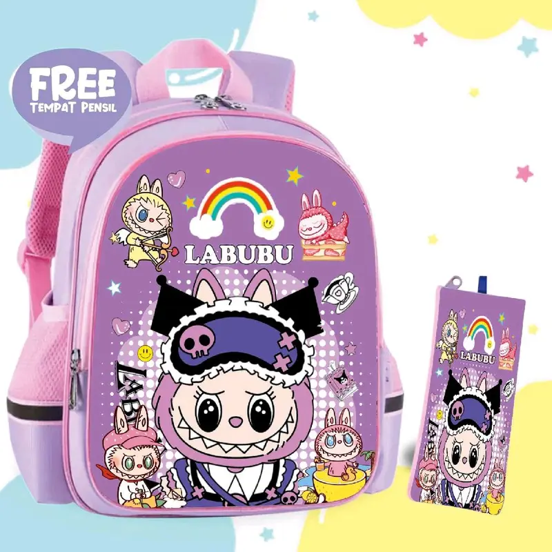 BISA (COD) BAYAR DI TEMPAT ,TAS SEKOLAH LABUBU TK SD PAUD PEREMPUAN TAS SEKOLAH TERLARIS, TAS SEKOLAH 2025 Fashion ransel Motif Anak 0