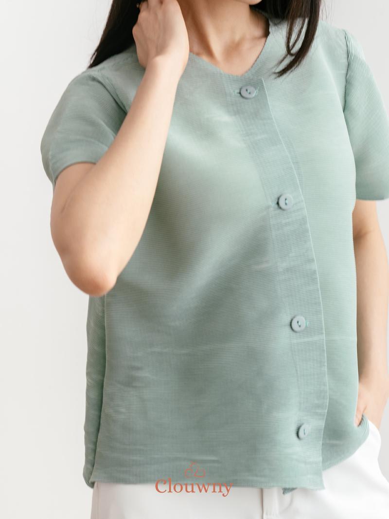 Product Introduction of Clouwny Arya Basic Pleats Top Atasan Wanita Premium Pleats Fit to XL Baju Cewek Dewasa Casual 6