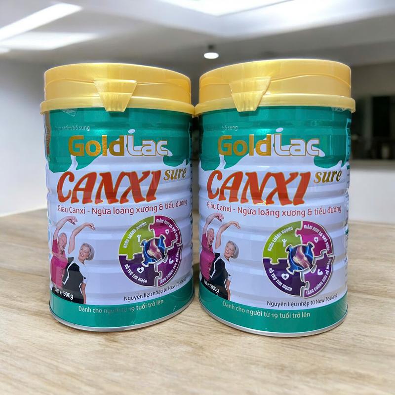   Combo 2 lon  SỮA CANXI GOLDLAC 900GR bổ sung canxi cho xương chắc khỏe ngừa loãng xương tiểu đường 
