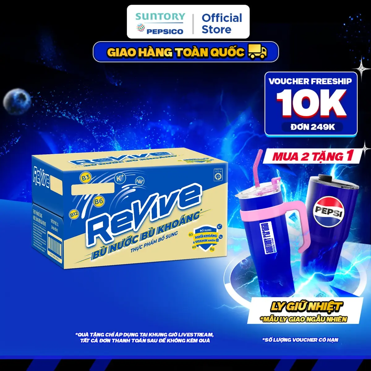 [SALE ĐẠI LỄ]Thùng 24 Chai Nước Giải Khát Revive (500ml/chai)