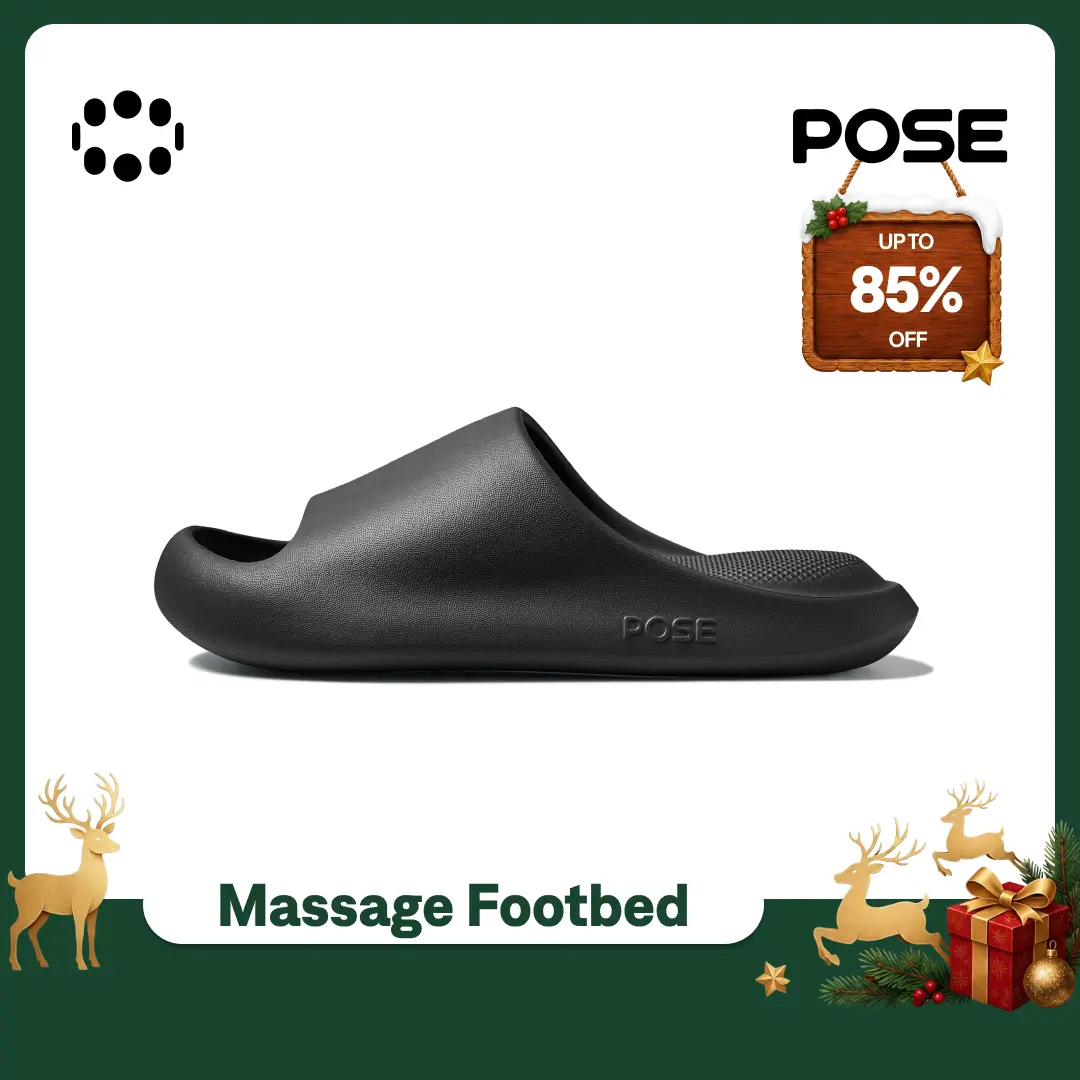 【Bouncy Soft】POSE Cloud Bounce Slippers for Women/Men's Pambahay Na Tsinelas Lightweight Platform Hydro Slippers Indoor Outdoor Anti-slip Sandals Flip Traps Footwear Walking Shoes Black Fashion  Rain Day Slides Legit Free Shipping PS5819W
