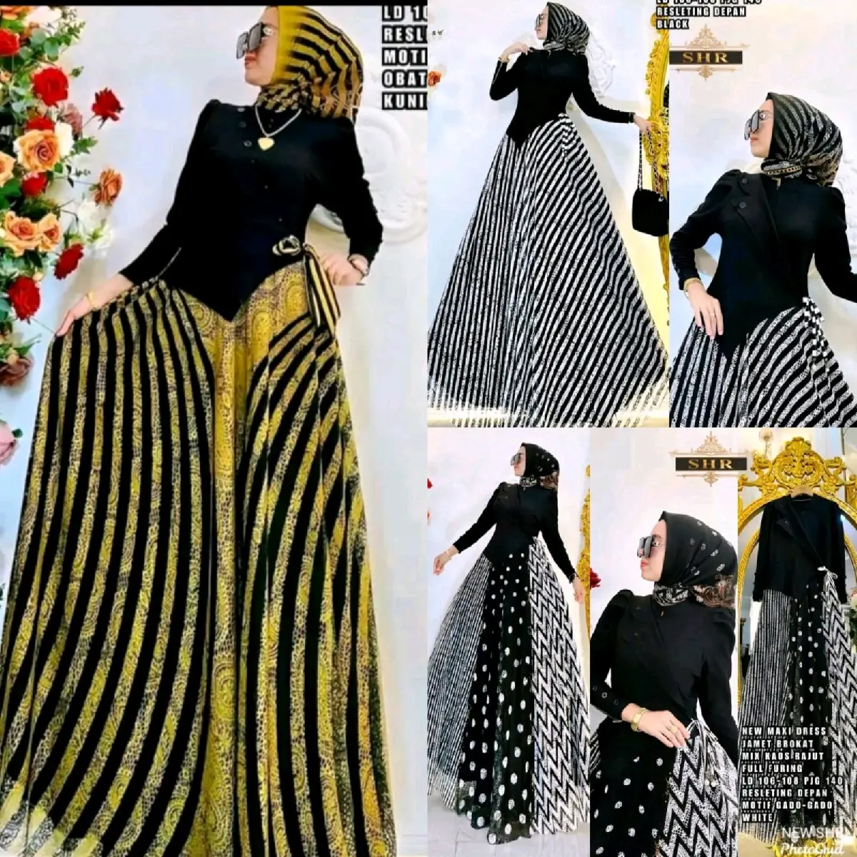 ready!! maxi dress jamet polka ori SHR