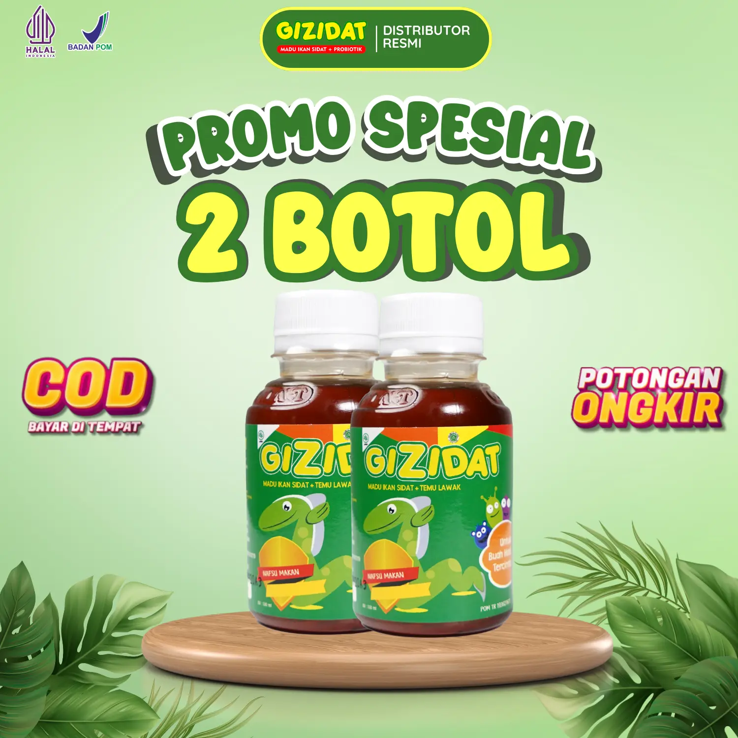 Madu Multivitamin Anak Gizidat - PAKET 2 BOTOL GIZIDAT 130ml