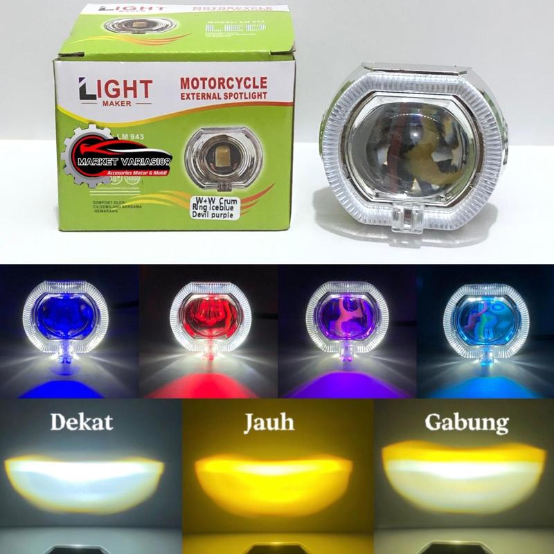 Product Introduction of Projie Biled Cut Off mini 2.5 INC D2 D3 Jauh Dekat putih kuning universal motor 29
