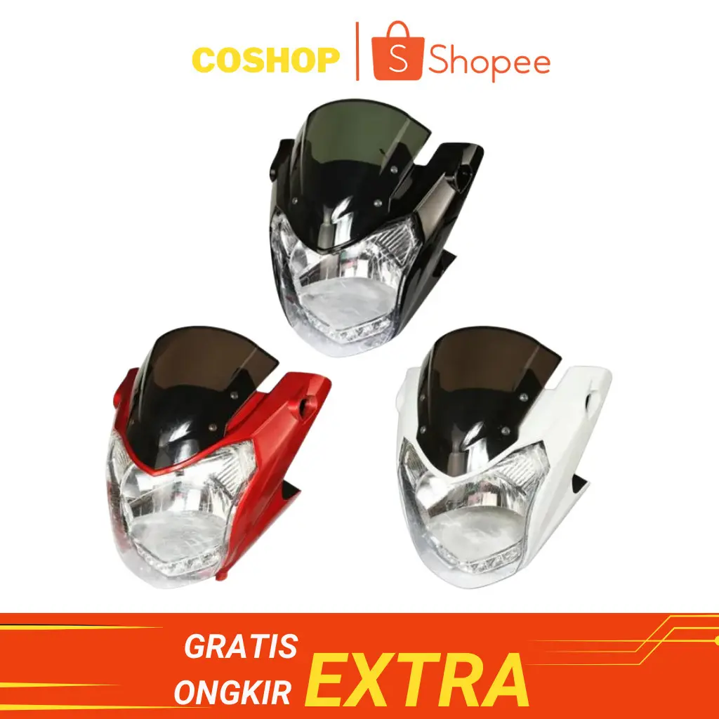 Headlamp Batok Kepala Vixion NVL OLD 2012 2013 Lampu Depan Fullset Reflektor LED Lighting