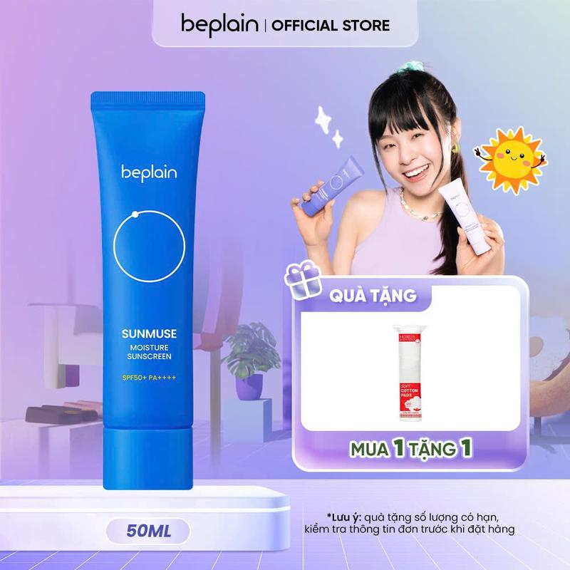 [LS][Tặng 1 BTT] BEPLAIN Kem Chống Nắng Hoá Học Dưỡng Ẩm Sunmuse Moisture Sunscreen SPF50+ PA++++ 50ml
