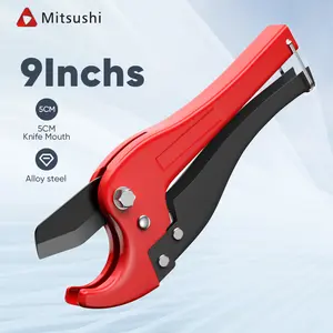 Mitsushi Pemotong Pipa PVC, Pemotong Tabung, Gunting Pemotong Pipa Geser dengan Bukaan 32Mm/42Mm Kunci Paket Baja