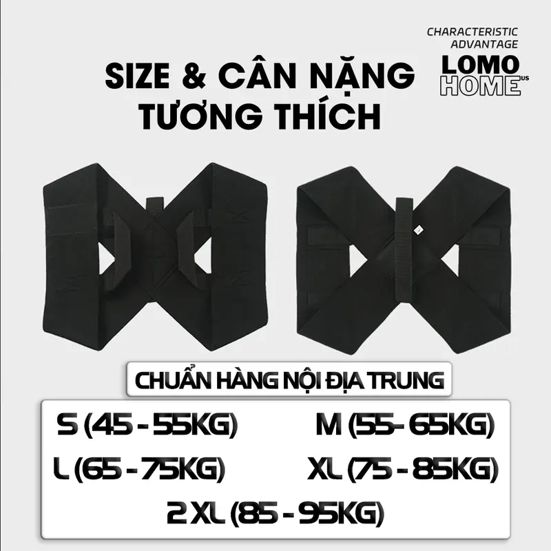 Đai chống gù lưng LOMO chuyên dụng cho dân tập gym, công sở dành cho cả nam và nữ 1