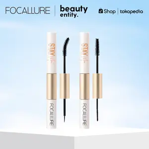 FOCALLURE 2 In 1 Waterproof Maskara &Eyeliner fiber eyelash primer Mascara