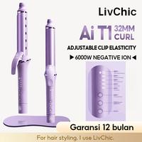 Gambar LivChic LC204PRO  Catokan Rambut Curly T1 32mm 55W, Tong Curly Curling Profesional dengan Kontrol Suhu Digital & Penyesuaian Multi-level, Garansi 1 Tahun Kering Sisir - lc204pro dari LivChic Shop.ID Kota Tangerang 1 Tokopedia