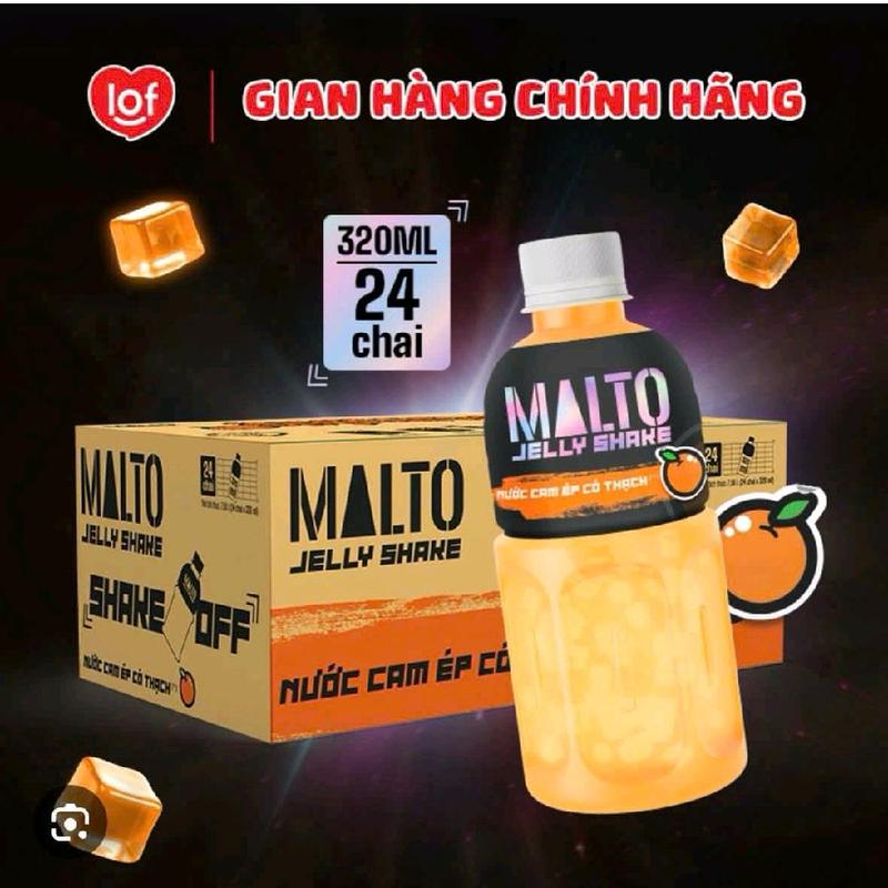  SIÊU NGON - THÙNG 24 CHAI NƯỚC ÉP TRÁI CÂY CÓ THẠCH MALTO CHAI 320ML 