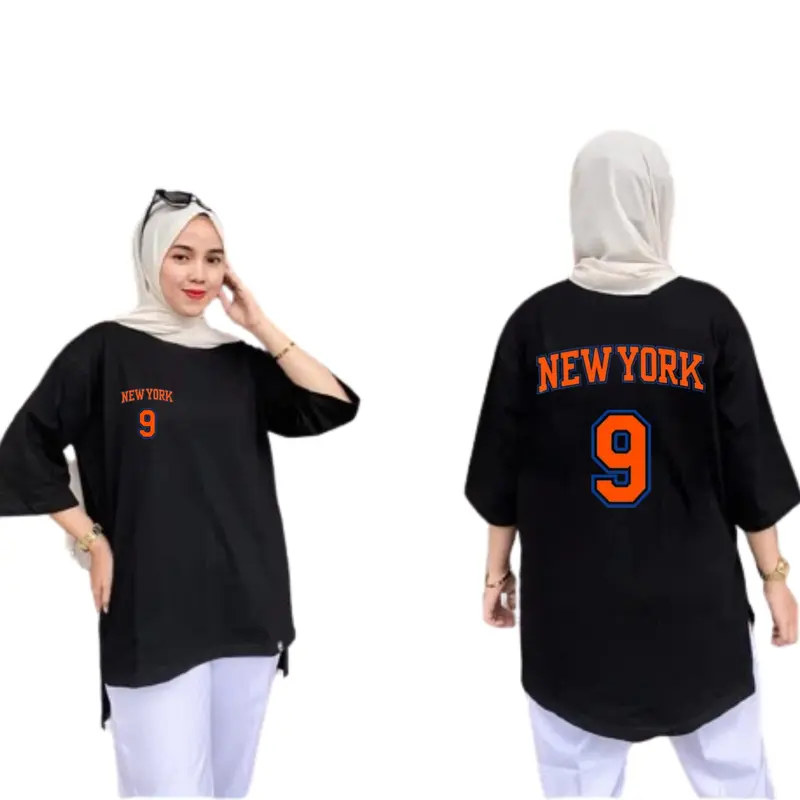 Kaos Oversize Wanita Angka Ukuran L XL Dan XXL Atasan Lembut 6